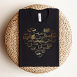 Load image into Gallery viewer, Golden Bronze Ombre Book Heart" T-Shirt for Readers