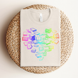 Load image into Gallery viewer, "Neon Rainbow Book Heart" T-Shirt for Book Lovers