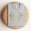 Load image into Gallery viewer, Golden Bronze Ombre Book Heart" T-Shirt for Readers