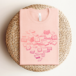 Load image into Gallery viewer, "Pink Book Heart" T-Shirt for Book Lovers