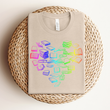 Load image into Gallery viewer, "Neon Rainbow Book Heart" T-Shirt for Book Lovers