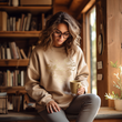 Load image into Gallery viewer, "Golden Bronze Ombre Book Heart" Sweatshirt for Readers