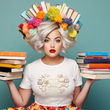 Load image into Gallery viewer, Golden Bronze Ombre Book Heart" T-Shirt for Readers