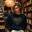 Load image into Gallery viewer, "Golden Bronze Ombre Book Heart" Sweatshirt for Readers