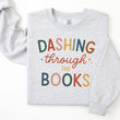 Load image into Gallery viewer, "Dashing Through the Books" Cozy Christmas Sweatshirt