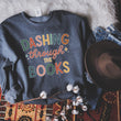Load image into Gallery viewer, "Dashing Through the Books" Cozy Christmas Sweatshirt