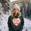 Load image into Gallery viewer, "Merry & Booked" Cozy Christmas Sweatshirt