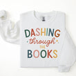 Load image into Gallery viewer, "Dashing Through the Books" Cozy Christmas Sweatshirt
