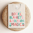 Load image into Gallery viewer, "Books, Blankets & Holiday Magic" Christmas Themed Tee