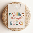 Load image into Gallery viewer, "Dashing Through the Books" Christmas Tee
