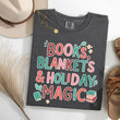 Load image into Gallery viewer, "Books, Blankets & Holiday Magic" Holiday Tee