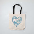 Load image into Gallery viewer, "Book Lover" Winter Themed Book Bag