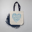 Load image into Gallery viewer, "Book Lover" Winter Themed Book Bag
