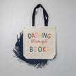 Load image into Gallery viewer, "Dashing Through the Books" Book Bag