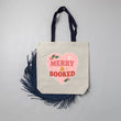 Load image into Gallery viewer, "Merry & Booked" Christmas Book Bag
