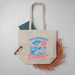Load image into Gallery viewer, "Hot Bookish Summer" Large Canvas Tote Bag