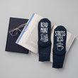 Load image into Gallery viewer, Read More, Stress Less. Coffee Lover Socks