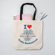 Load image into Gallery viewer, "I Love Indie Bookstores" Floral Tote Bag