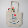 Load image into Gallery viewer, "I Love Indie Bookstores" Floral Large Canvas Book Bag