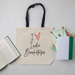 Load image into Gallery viewer, "I Love Indie Bookstores" Script Tote Bag