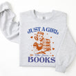 Load image into Gallery viewer, "Just a Girl Who Loves Books" Sweatshirt for Book Lovers