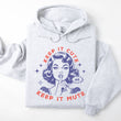 Load image into Gallery viewer, "Keep it Cute Or Keep it Mute" Ash Gray Hooded Sweatshirt