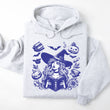 Load image into Gallery viewer, Blue Witch Halloween Ash Gray Hooded Sweatshirt