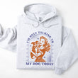 Load image into Gallery viewer, "I'm Only Talking to My Dog Today" Ash Gray Hooded Sweatshirt