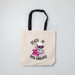 Load image into Gallery viewer, "Death by Book Hangover" Halloween Tote Bag