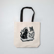 Load image into Gallery viewer, Cat and Book Halloween Book Bag