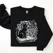 Load image into Gallery viewer, Cat and Book Halloween Sweatshirt