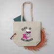 Load image into Gallery viewer, "Death by Book Hangover" Large Canvas Book Bag