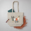Load image into Gallery viewer, "fab BOO lous" Ghost Large Canvas Book Bag