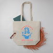Load image into Gallery viewer, "I'm Made Out of Glitter, Wine & Anxiety" Large Canvas Book Bag