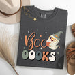 Load image into Gallery viewer, "Boooooks" Ghost and Book Themed Halloween Cotton T-Shirt