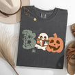 Load image into Gallery viewer, "Boo" Ghost and Pumpkin Cotton Bookish T-Shirt