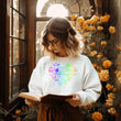 Load image into Gallery viewer, "Rainbow Ombre Book Heart" Book Lover's Unisex Sweatshirt