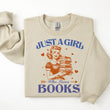 Load image into Gallery viewer, "Just a Girl Who Loves Books" Sweatshirt for Book Lovers