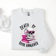 Load image into Gallery viewer, "Death by Book Hangover" Skull Themed Sweatshirt