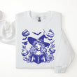 Load image into Gallery viewer, Blue Witch Reading Halloween Comfy Sweatshirt