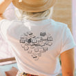 Load image into Gallery viewer, Obstinate Octopus Pocket Logo and Book Heart Front and Back T-Shirt