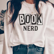 Load image into Gallery viewer, "Book Nerd" Reader's Sweatshirt