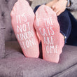 Load image into Gallery viewer, "It's Not Drinking Alone...If The Cats Are Home" Socks Women's Cat Lovers Gift