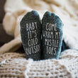 Load image into Gallery viewer, "Baby It's Cold Outside...Come Warm My Mistletoes" Christmas Women's Socks