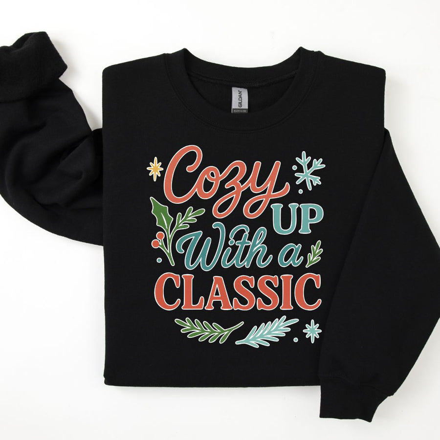 "Cozy Up With a Classic" Winter Reading Sweatshirt