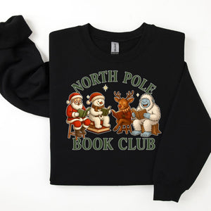 "North Pole Book Club" Cozy Christmas Sweatshirt