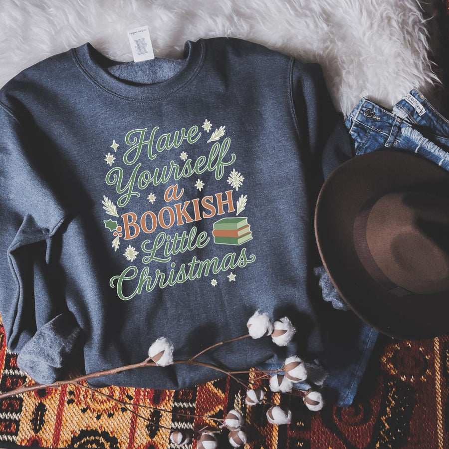 "Have Yourself a Bookish Little Christmas" Cozy Sweatshirt