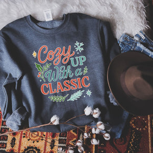 "Cozy Up With a Classic" Winter Reading Sweatshirt