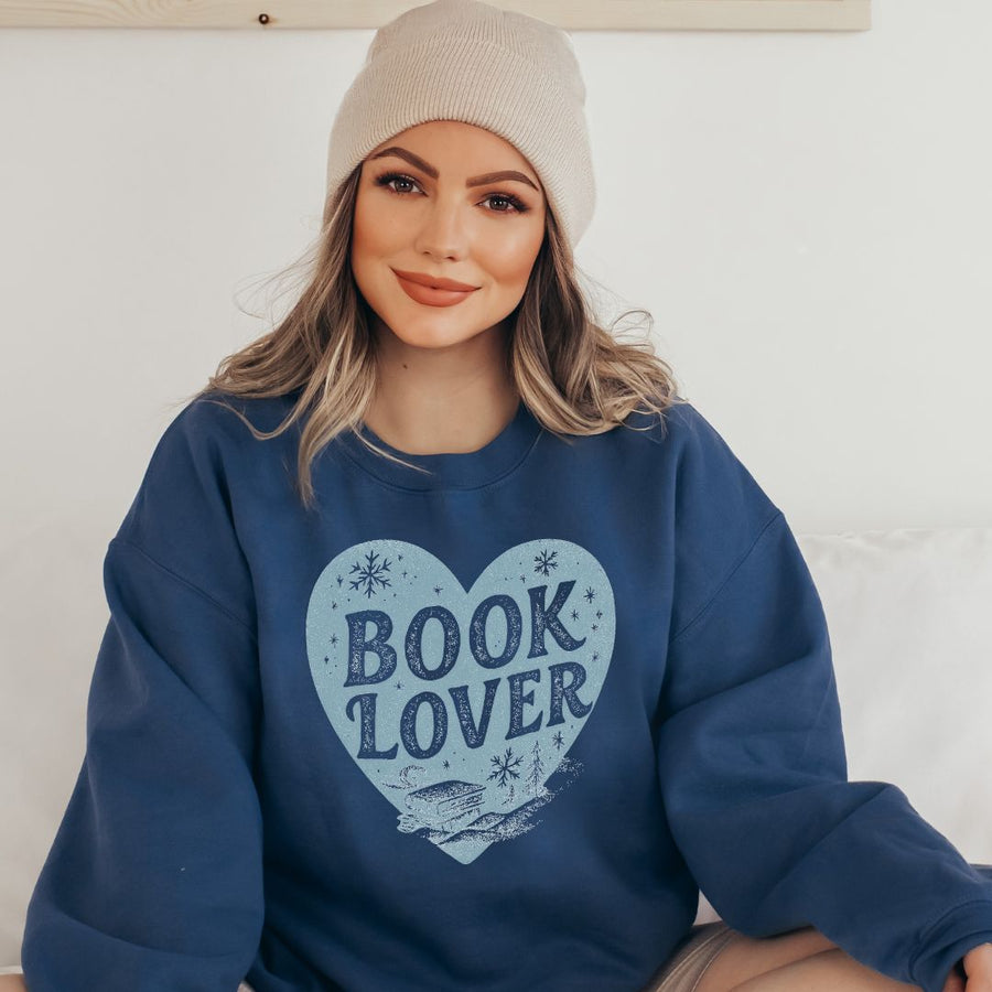 "Book Lover" Cozy Winter Sweatshirt