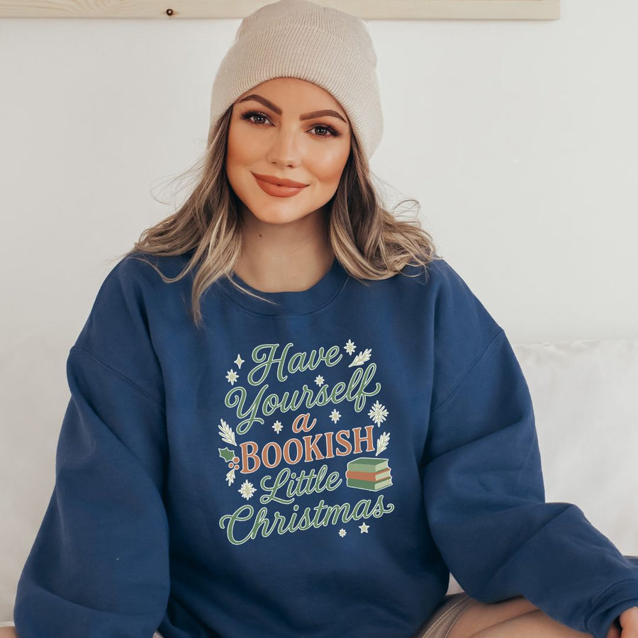 "Have Yourself a Bookish Little Christmas" Cozy Sweatshirt